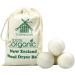 Natural Wool Dryer Balls - Set of 6 | Fabric Softener & Wrinkle Reducer | Eco-Friendly Alternative to Plastic Balls & Liquid Softeners - Buy Online on SooperMarket.com