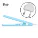 2-in-1 Mini Hair Smooth & Curling Iron - Portable Travel Ceramic Styler for Women & Short Hair - Blue - Buy Online on SooperMarket.com