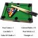 Benfu Mini Table Billiards Game Set - Includes Pool Table, 15 Colorful Balls, Cue Ball, Sticks, Chalk & Triangle - Perfect for Home and Office Desktop Fun - Buy Online on SooperMarket.com