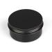 Buy 12 Pack Matt Black Aluminum Screw Cap Cans - 80ml Round Cosmetic & Candle Containers with Stickers - International Shipping Available - Buy Online on SooperMarket.com