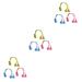 ABOOFAN 9 Pairs Kids Hair Ties Bracelet Holder Hair Ties Balls Pearl Hair Accessories Butterfly Ball Hair Rope Band Tie Ball Hair Ties Blue Scrunchies Pearl Tiara Miss Acrylic Bouncy Ball