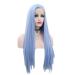 SHIYID Sky Blue Long Synthetic Lace Front Wig - Heat Resistant Silky Straight Fiber Hair for Women | Best Quality International Shipping - Buy Online on SooperMarket.com