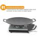 34cm Grill Pan Korean Round Non-Stick Barbecue Camping Pan Travel Outdoor Frying Barbecue Accessories L5I5 BBQ - Buy Online on SooperMarket.com