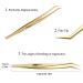 Professional Eyelash Extension Tweezers - Stainless Steel 45 Mega Curved Angled Fine Tip Tweezer for Volume Lashes - Gold Tweezer for Precision Application - 17mm - Eye Lash Extensions Supplies - Buy Online on SooperMarket.com