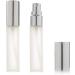 Enslz 6 x 10ml Refillable Frosted Glass Spray Bottles with 2 x 3ml Pipettes - Silver | Perfect for Perfume & Travel - Buy Online on SooperMarket.com