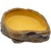 Medium Resin Rock Water Bowl for Reptiles | Terrarium Tank Food Bowl for Lizards, Snakes, Frogs, and More - Buy Online on SooperMarket.com