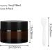 Yishik 6 Pack 30ml Amber Glass Round Jars with Black Lids 1 oz Empty Cosmetic Jars Face Cream Storage Containers for Powder Lotion Beauty Products Travel Favors Amber-1oz - Buy Online on SooperMarket.com