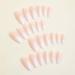 Buy Press on Nails Almond Short - Pink White Ombre Acrylic Fake Nails with Glue | Glossy Reusable Stick on Nails for Women - Buy Online on SooperMarket.com