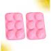 Zerodeko 2pcs Sugar Craft Gum Paste Chocolate Molds Cakesicles Mold Gummy Mold Easter Baking Mold Rabbit Decor Cake Molds Silicone Silicon Cake Chocolate Candies Biscuit Pink - Buy Online on SooperMarket.com