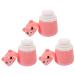 Minkissy 9-Piece Baby Powder Puff Kit and Storage Dispenser Set - Pink Sponge Puffs for Travel and Home Use - Buy Online on SooperMarket.com