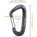 Brotree Carabiner Hooks - 1200kg Heavy-Duty Screw Lock Perfect for Hiking Camping & Fishing - 2 Black Wire Gate Key Rings - Buy Online on SooperMarket.com