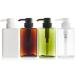 3PCS 100ML Refillable Squared Pump Bottles-Plastic Cosmetic Makeup Lotion Storage Container Bath Shower Shampoo Soap Hair-Conditioner Facial Cleanser Jar Pot (Clear) - Buy Online on SooperMarket.com