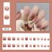Red Brown Gradient Square Press on Nails - Acrylic Glossy Finish - Full Cover False Nails for Women | R578 - Buy Online on SooperMarket.com