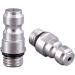 Stainless Steel M8x1 Male Thread Quick-Disconnect Plug Adapter for PCP Paintball Charging - 8mm Universal Fittings - Buy Online on SooperMarket.com