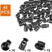 Plastic Cord Lock 45Pcs  Single Hole/Double Hole Cord Stopper  Spring Cord Toggle for Drawstrings/Paracord/Shoelaces  Black Elastic Cord Adjuster by Double Elite Mixed 45 pcs - Buy Online on SooperMarket.com