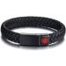 Personalized Emergency Medical Alert ID Cuff Bracelet (DNR) with Free Engraving - Men's & Women's Magnetic Clasp Leather Bracelet - Buy Online on SooperMarket.com