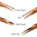 Wresetly 4-Piece Eyebrow Tweezers Set - Pointed & Angled Tweezers with Leather Case - Gold | Perfect for Precision Grooming | International Shipping Available - Buy Online on SooperMarket.com