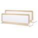 Costzon Double Sided Bed Rail Guard, 2 Pack, Extra Long Swing Down Safety Guard w/ Straps, Folding Baby Bedrail for Kids Twin Double Full Queen King Mattress, Beige,59 Inch Beige 59 inch (Pack of 2)