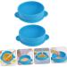 Stobok 8-Piece Silicone Waxing Bowl Set - Non-Stick Hair Removal Wax Heating Containers | 4 Blue Bowls (13.2x11cm) for Easy Stirring & Cleanup - Buy Online on SooperMarket.com