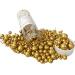 Edible Pearl Sugar Sprinkles Gold Candy 120g/ 4.2oz Baking Edible Cake Decorations Cupcake Toppers Cookie Decorating Ice Cream Toppings Celebrations Shaker Jar Wedding Shower Party Chirstmas Supplies (Gold)