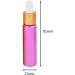 Tianzd 6 Pack 10ml Chrome Pink Glass Pipette Bottles - Essential Oil & Perfume Containers with Gold Screw Cap - Buy Online on SooperMarket.com
