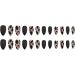 24Pcs Medium Tip Matte Black Frosting Leopard False Nails - Short Press Full Cover Fake Nails for Women and Girls - Buy Online on SooperMarket.com
