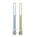 Silicone pacifier chain 2 Pack for boys and girls keeps pacifier clean soft flexible and durable - robust quality blue and green