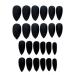 Fat-catz-copy-catz 24x Full Coverage Smooth Matte Stiletto pointed False Fake salon Nails Makeup (24x Matte Black Nails) - Buy Online on SooperMarket.com