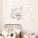 Cute Bears and Night Sky Wall Stickers for Kids' Room Decor - Moon, Stars, Clouds - Nursery Wall Decals - Buy Online on SooperMarket.com