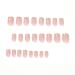 French Gold Glitter Short Square Press on Nails - 24Pcs Acrylic Full Cover Glossy Nude Tips for Women and Girls - Buy Online on SooperMarket.com