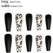 Dajidafu 1 Set French Tip Press on Nails Frosted Manicure Artificial Fingernails Matte Decals Wraps Full Cover Salon DIY - Buy Online on SooperMarket.com