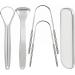 Stainless Steel Tongue Scraper Set - Safe & Easy Tongue Cleaner for Bad Breath Relief | International Shipping - Buy Online on SooperMarket.com