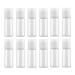 12PCS 20ml/0.67oz Empty Clear Plastic Sample Bottle Travel Container Jar Pot Vial with Flip Lid Perfect for Makeup Emollient Water Shower Gel Emulsion Liquid Comestic Containers (20ml/0.67oz)