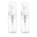 Beaupretty 2pcs Foam Dispenser Bottle Plastic Refillable Empty Mini Foaming Soap Shampoo Dispenser Pump Bottles for Travel 50ml (White)