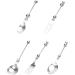 Funny Cake Bread Forks Bead Stringing Round Spoon Stainless Steel Dessert Forks Multi-Functional Kitchen Tool Fruit Fork Bead Stringing Fork - Buy Online on SooperMarket.com