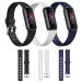 3 Pack Pattern Bands Compatible with Fitbit luxe Watch Band Strap Bracelet for Men Women -Luxe Classic & Special Edition Adjustable Sport Wristbands Replacement Accessory-Small Size Women Slim Bands 3 Pcs-Black/White/Navy …