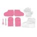 Paraffin Wax Bath Liners Wax Hand Foot Liners Paraffin Pink Flannel Keep Warm Disposable Gloves Wax Mitts Foot Set