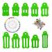 HONEYSEW 10pcs Multi-Sizes Folding Fabric and Biasing Strips Jelly Roll Sasher Tool Set with 40 pcs of Multi-Color Quilting Pins Green