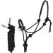 Marengos knotted halter with reins black Black Warmblood