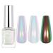 RARJSM Chrome Nail Powder Liquid Magic Aurora Metallic Chameleon Mirror Effect 5ML 0.17FLOZ Chrome Iridescent Nail Glitter Mermaid Pearl Glitter for Gel Polish Nail Art Accessories No Curing Requires RAR451