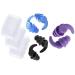 ISTOVO 3 Pair Silicone Earplugs Reusable Silicone Swimmer Earplugs for Adults Black+Purple+Blue