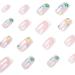 RikView French Tip Press on Nails Medium - White Floral Square Acrylic Fake Nails - Buy Online on SooperMarket.com