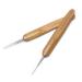 Luwigs Dreadlocks Crochet Hooks for Hair 2pcs/Set (0.5mm+0.75mm) Bamboo Handle Locs Crochet Needle Steel Crochet Hook Lock for Braid Craft 0.5mm,0.75mm 2pcs/set