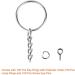 Paxcoo 100Pcs Keychain Rings with Chain and Screw Eye Pins Bulk - Silver Craft Supplies - Buy Online on SooperMarket.com