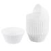 sourcing map 25pcs Wax Melt Warmer Liner Silicone for Candle Fragrance Melter White