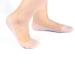 1 pair of gel-dersen cuffs moisturizing silicone socks in full length prevent dry cracked heels reusable foot care protection for heel spur and painful heel (L)
