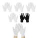 4 White Gloves + 1 Black Glove for Eczema Sensitive Dry Irritated Skin Overnight Hand Cream Lotion Protection Daily Work 100% Cotton Size 9" (5 Pairs)