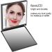 Pocket Mirror Travel Makeup Mirror Dimmable Bright LED Lights Battery Operated Protasble To Carry for Handbag Purses and Travel for Gifts for Girls(black) - Buy Online on SooperMarket.com