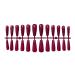 Dajidafu 1 Set French Tip Press on Nails Extra Long Artificial Glittery Toe Tips Adhesive Tabs Art Decals Gifts Decorations rosered