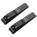 suoera 2X Black Nail Clippers Stainless Steel Super and Toenails Manicure Tool Flat Nose Nail Clippers S